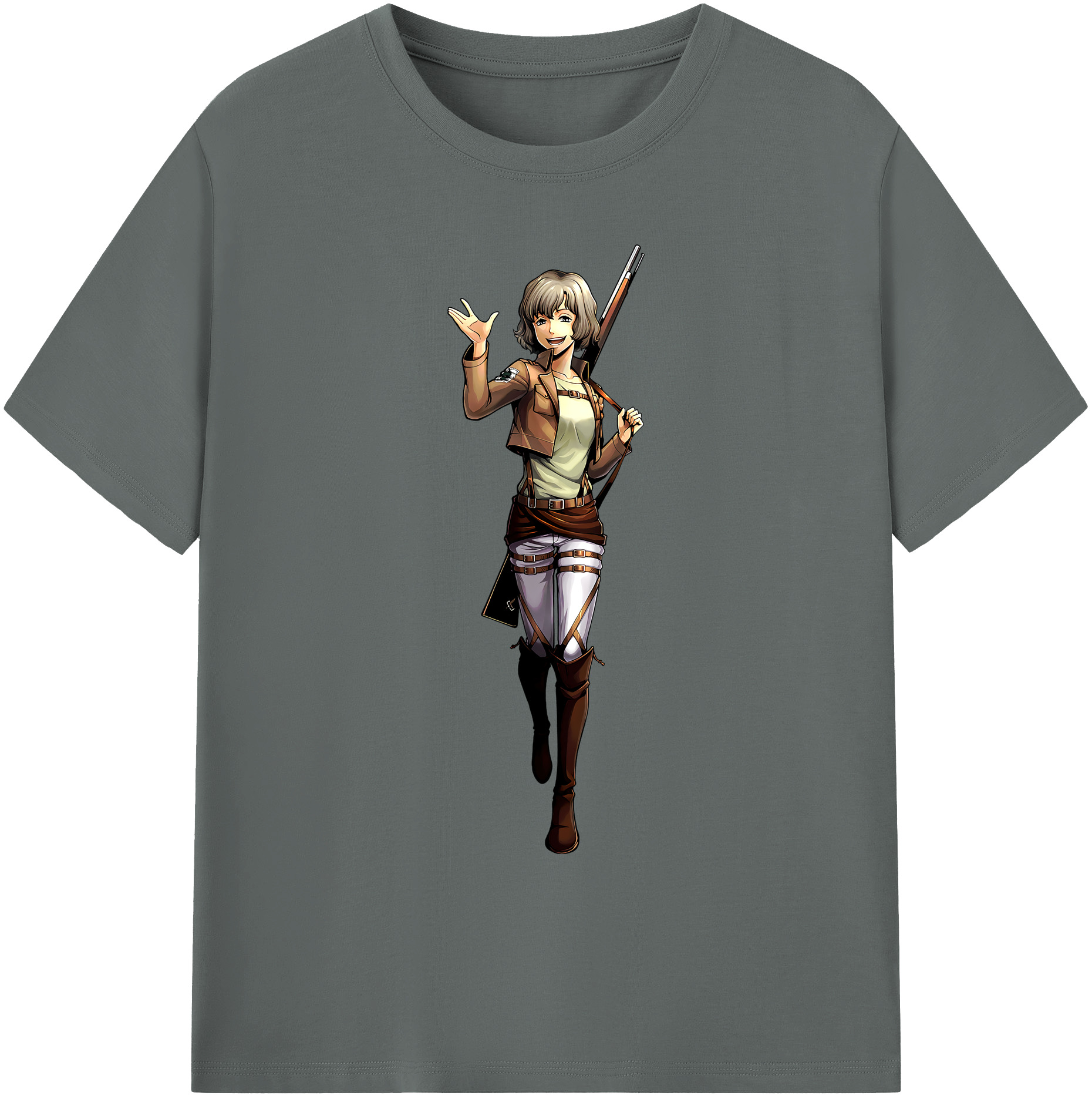 （画像用） 進撃の巨人 ヒツチ Attack on Titan Hitch 綿100％ メンズ半袖Tシャツ｜肌触りやわらか＆通気性